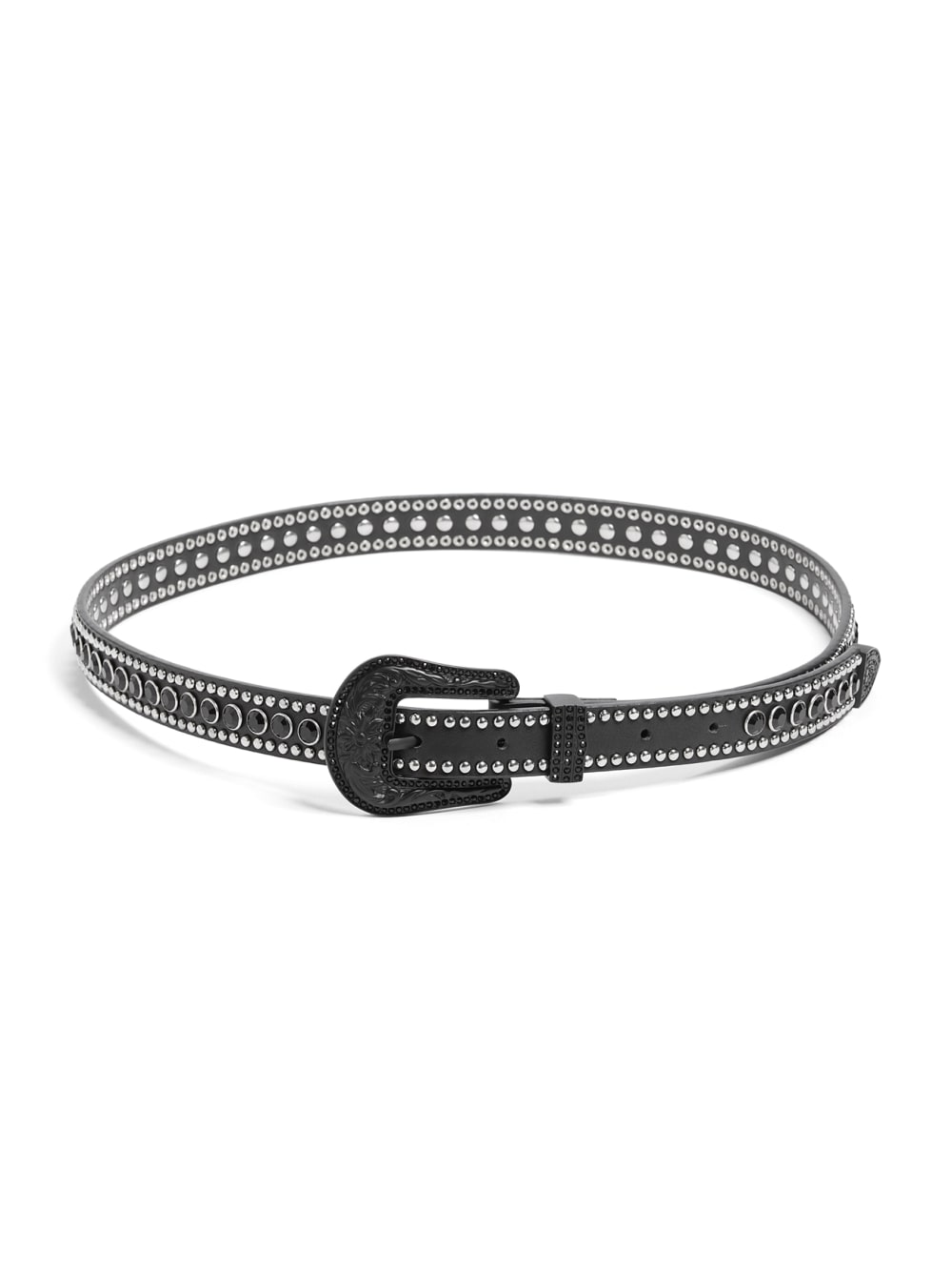 Dakota Rhinestone Skinny Belt - Guess