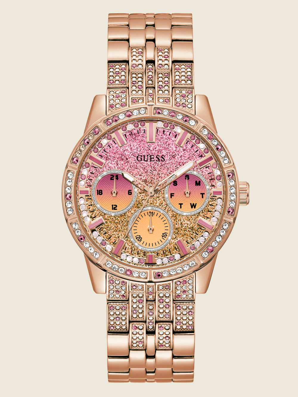 Rose Gold-Tone Multifunction Watch - Guess