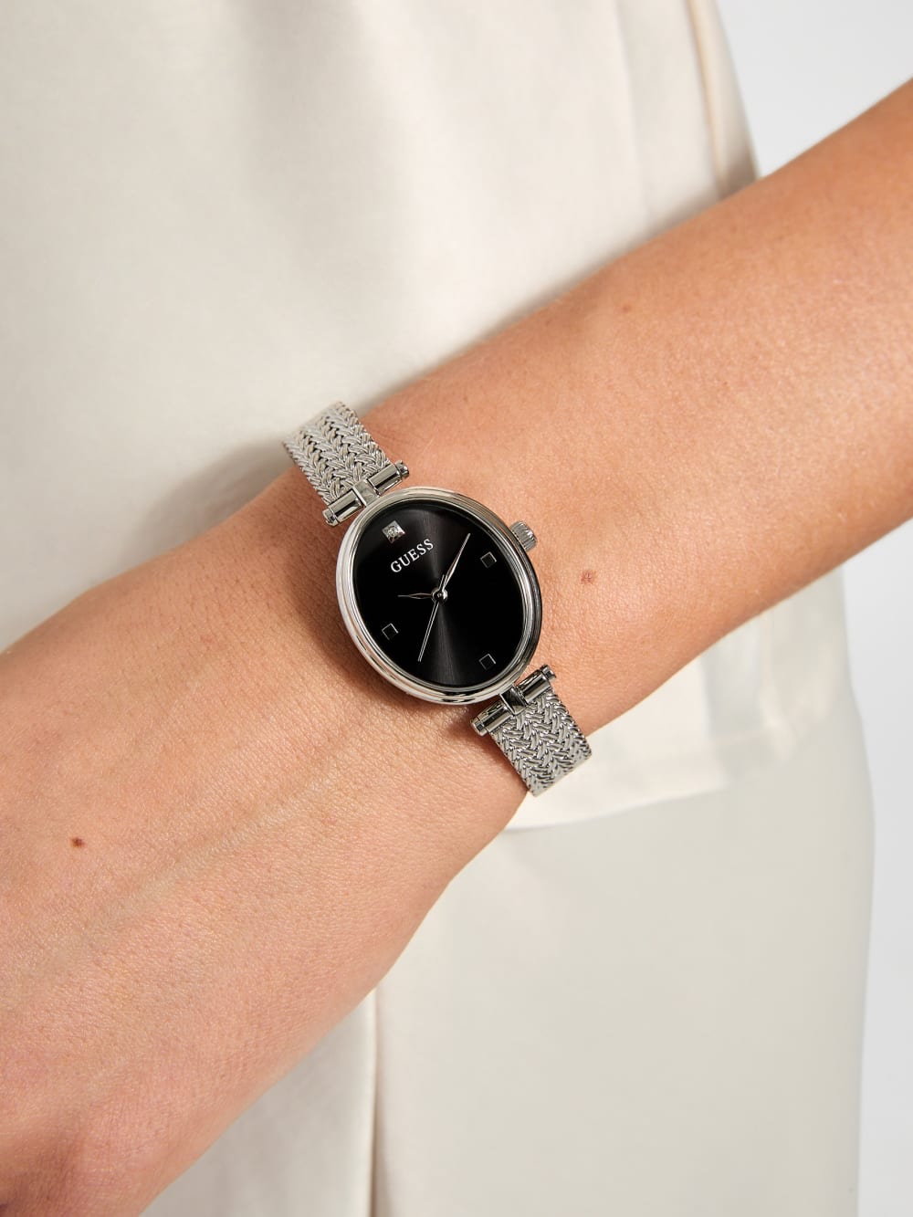 Silver-Tone Analog Watch - Guess