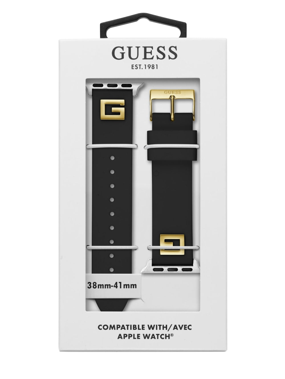 Black Silicon 38-40 mm Band for Apple Watch® - Guess