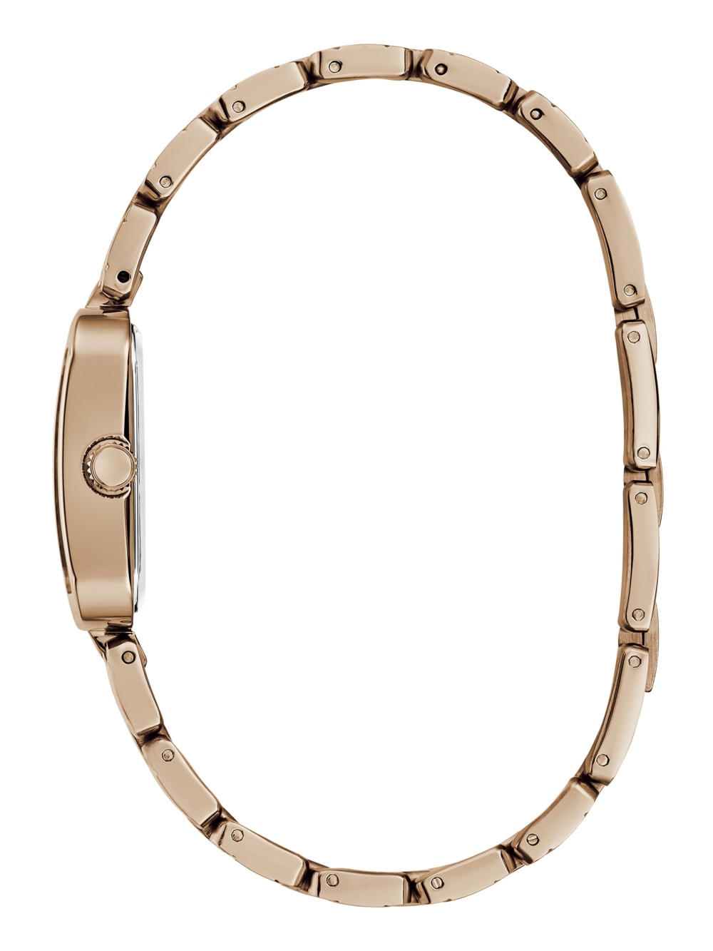 Rose Gold-Tone Textured Square Analog Watch - Guess