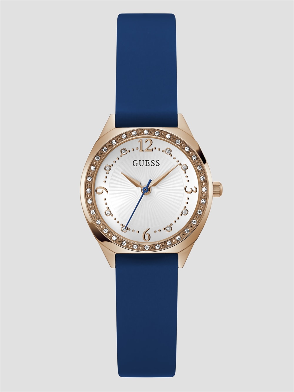 Rose Gold-Tone and Blue Analog Watch - Guess