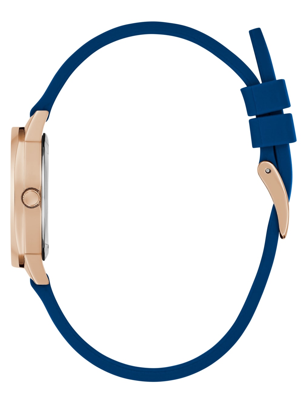Rose Gold-Tone and Blue Analog Watch - Guess