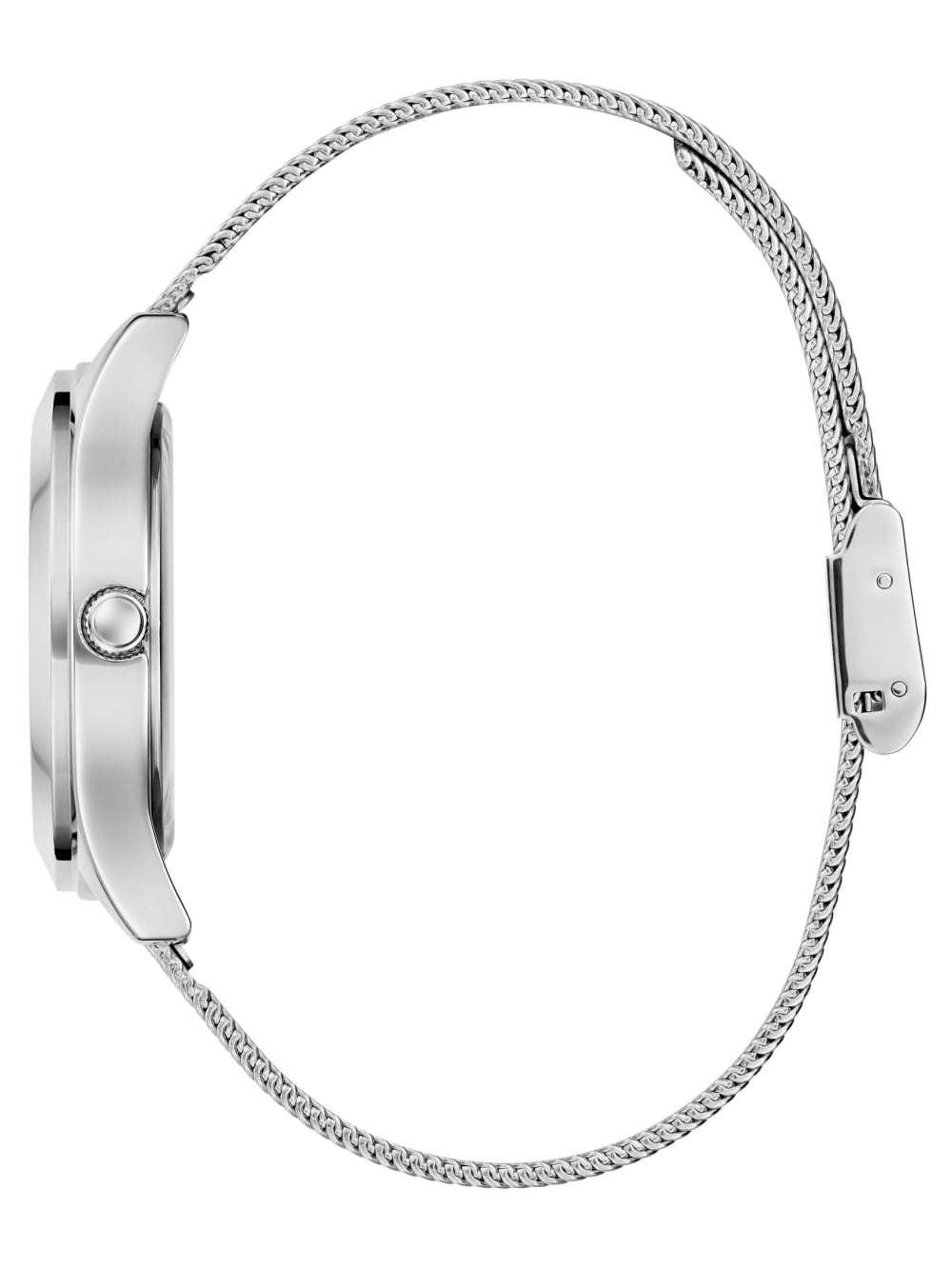 Silver-Tone Analog Logo Watch - Guess