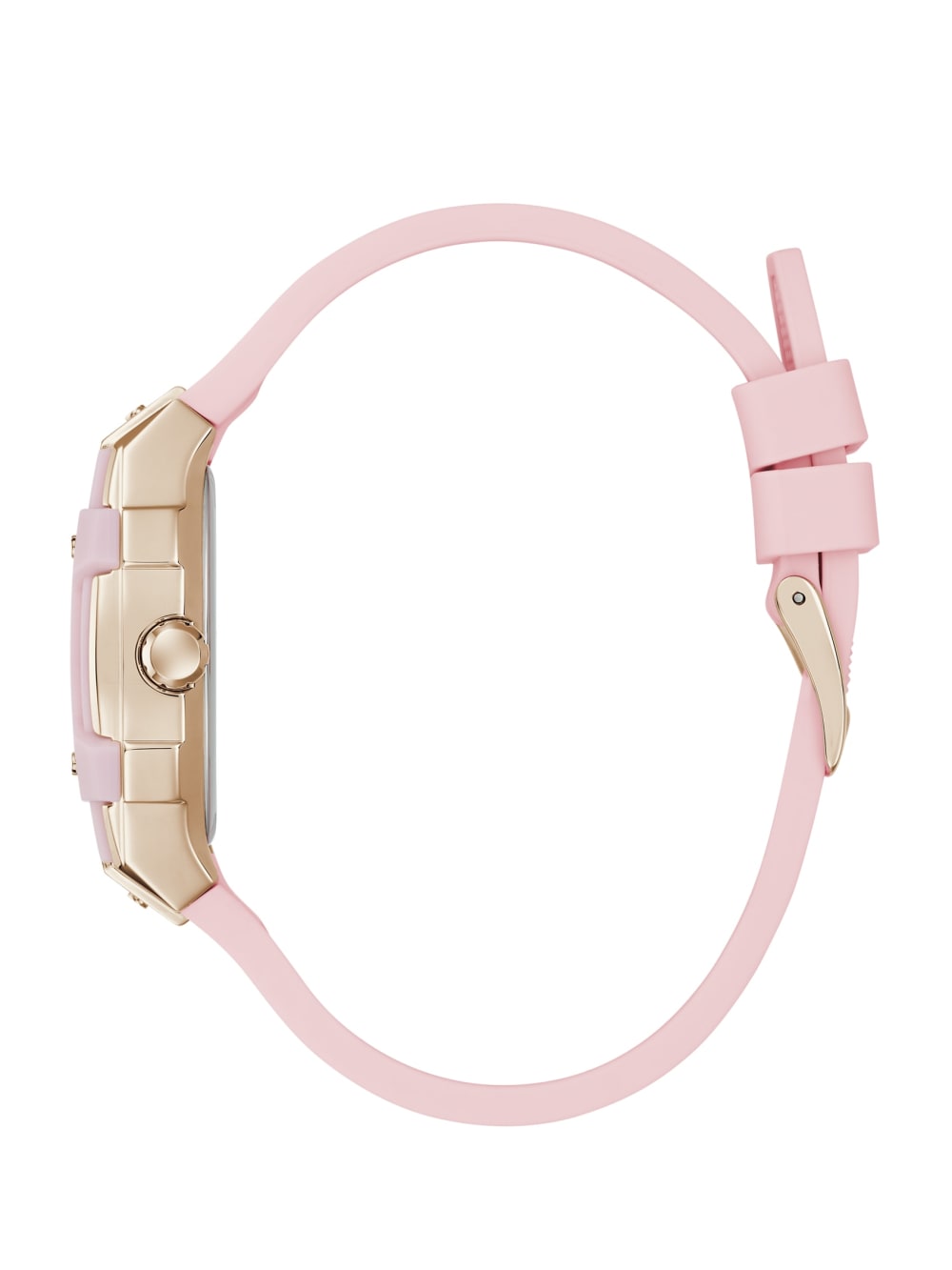 Pink Silicone Multifunction Watch - Guess