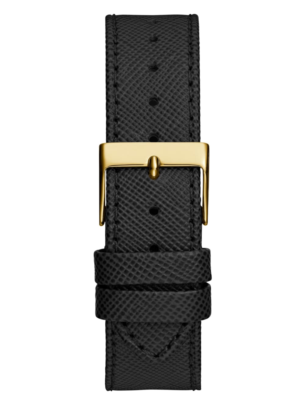 Black Leather Chronograph Watch - Guess