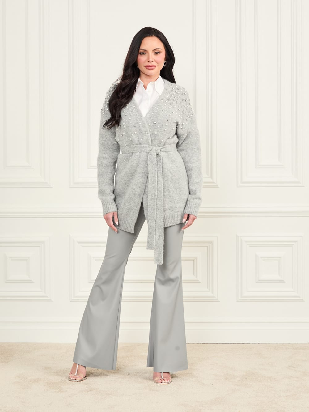 Sibilla Belted Embellished Cardigan - Guess