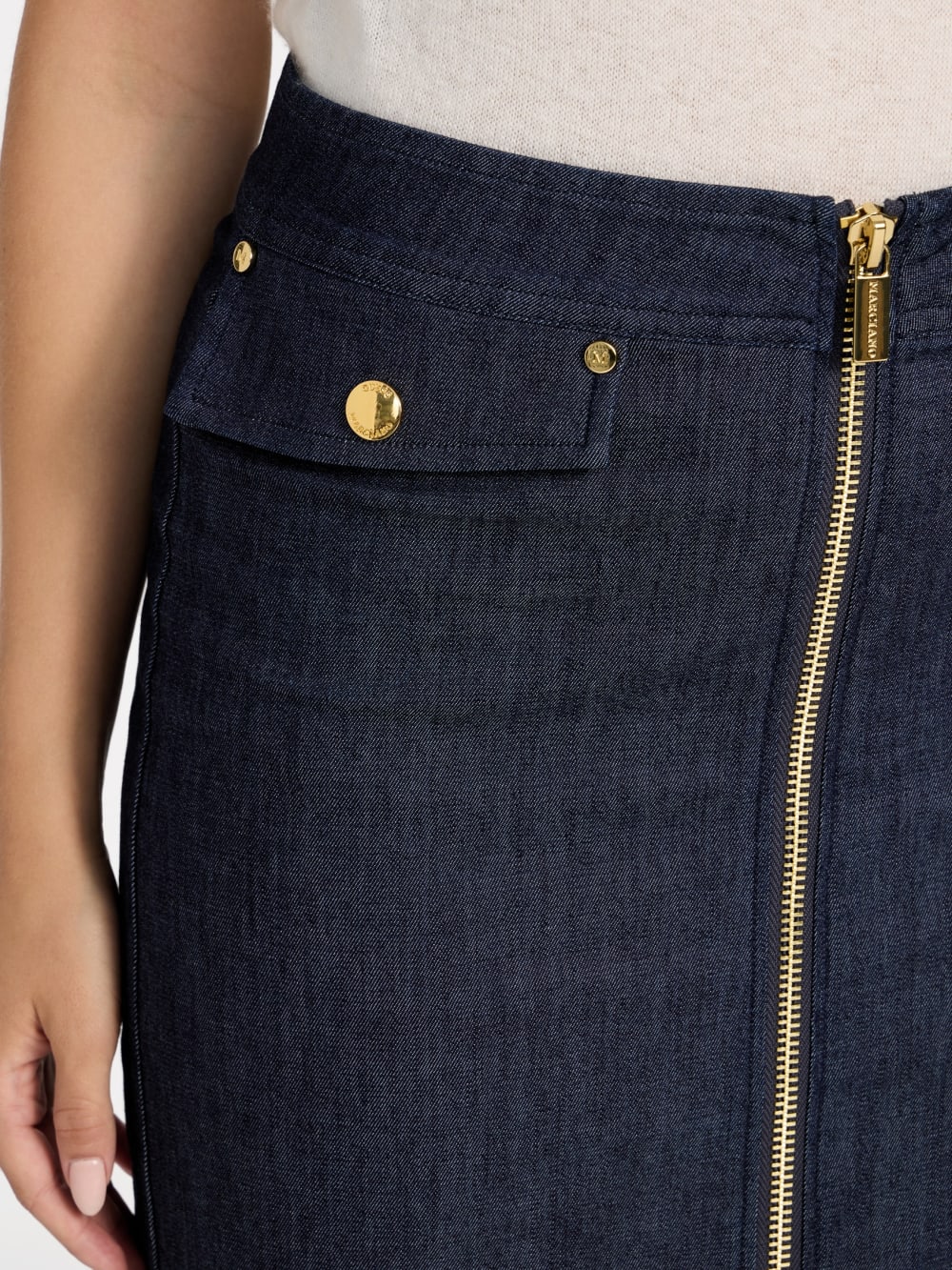 Denim Midi Pencil Skirt - Guess