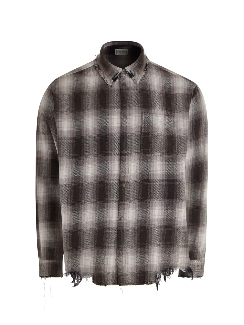 distressed flannel shirt - Guess