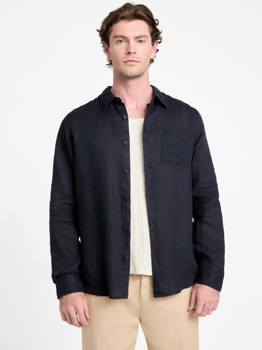 Eco Napa Linen-Blend Shirt - Guess