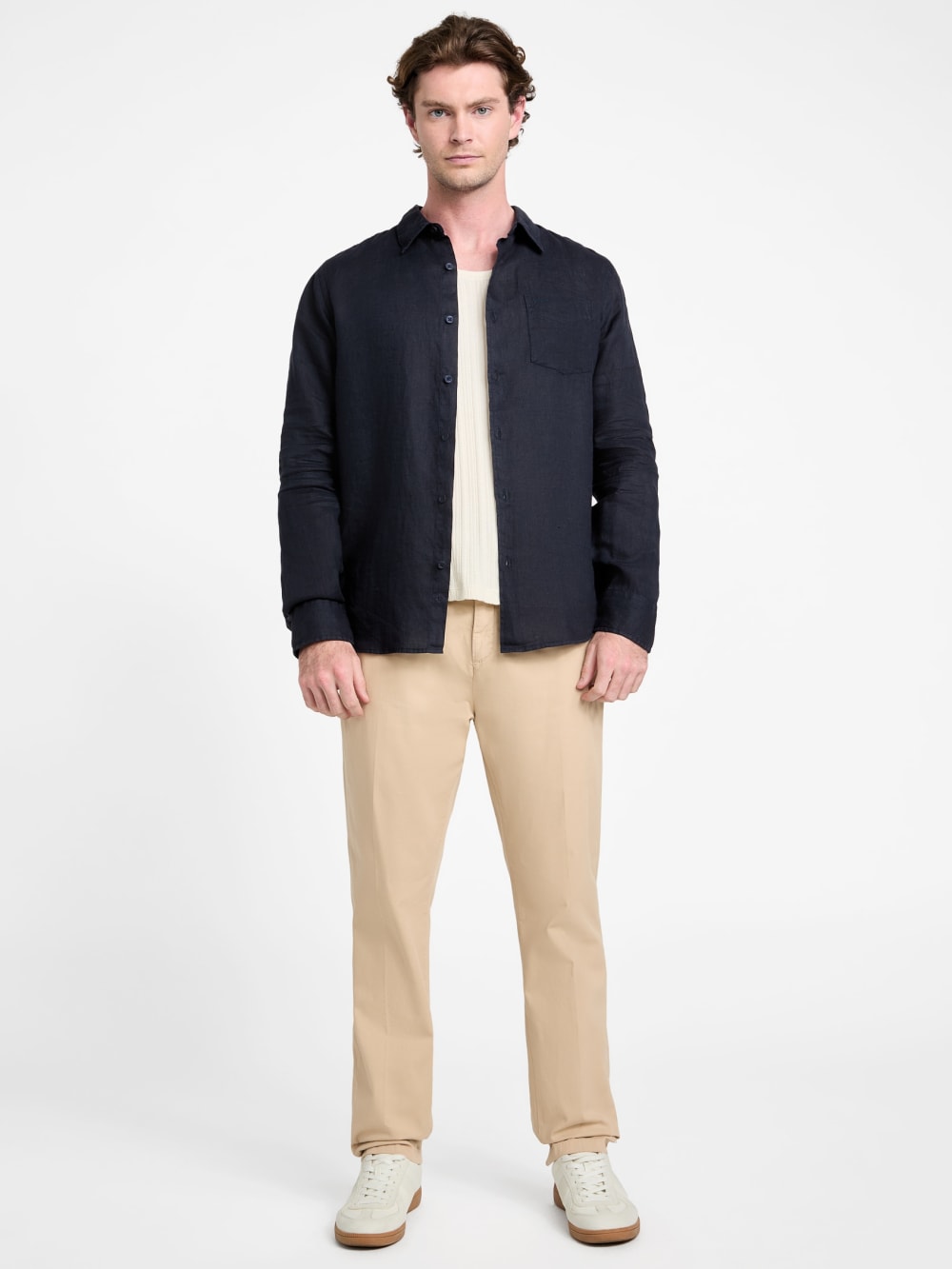 Eco Napa Linen-Blend Shirt - Guess