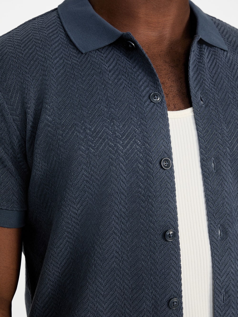 Eco Calvin Chevron-Knit Shirt - Guess