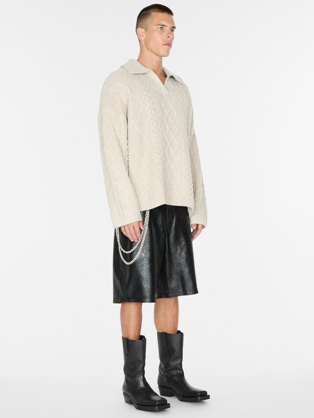 cable knit crewneck sweater - Guess
