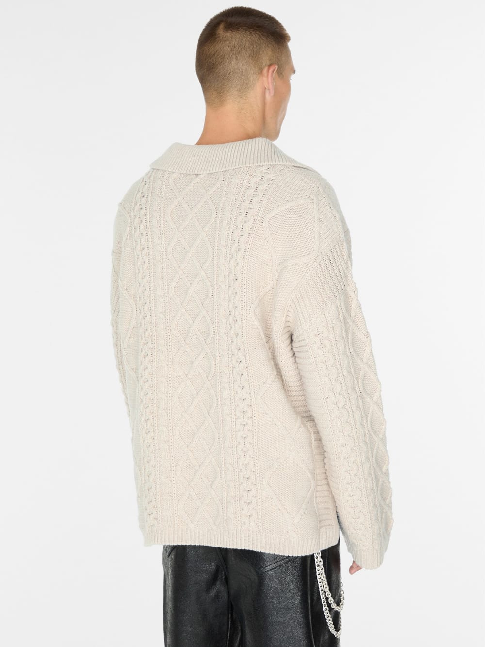 cable knit crewneck sweater - Guess