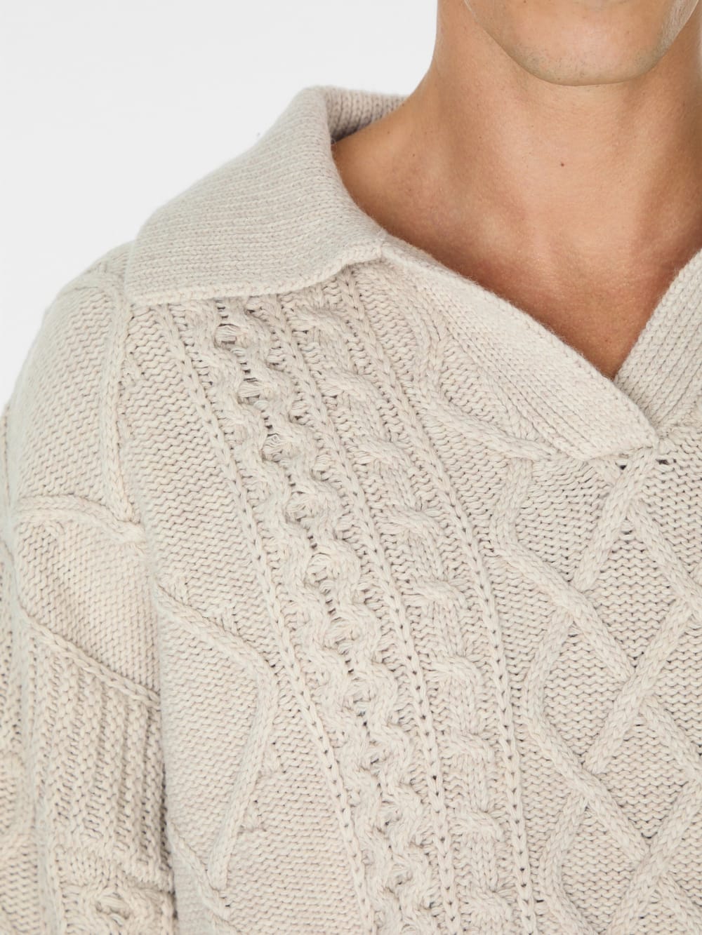 cable knit crewneck sweater - Guess