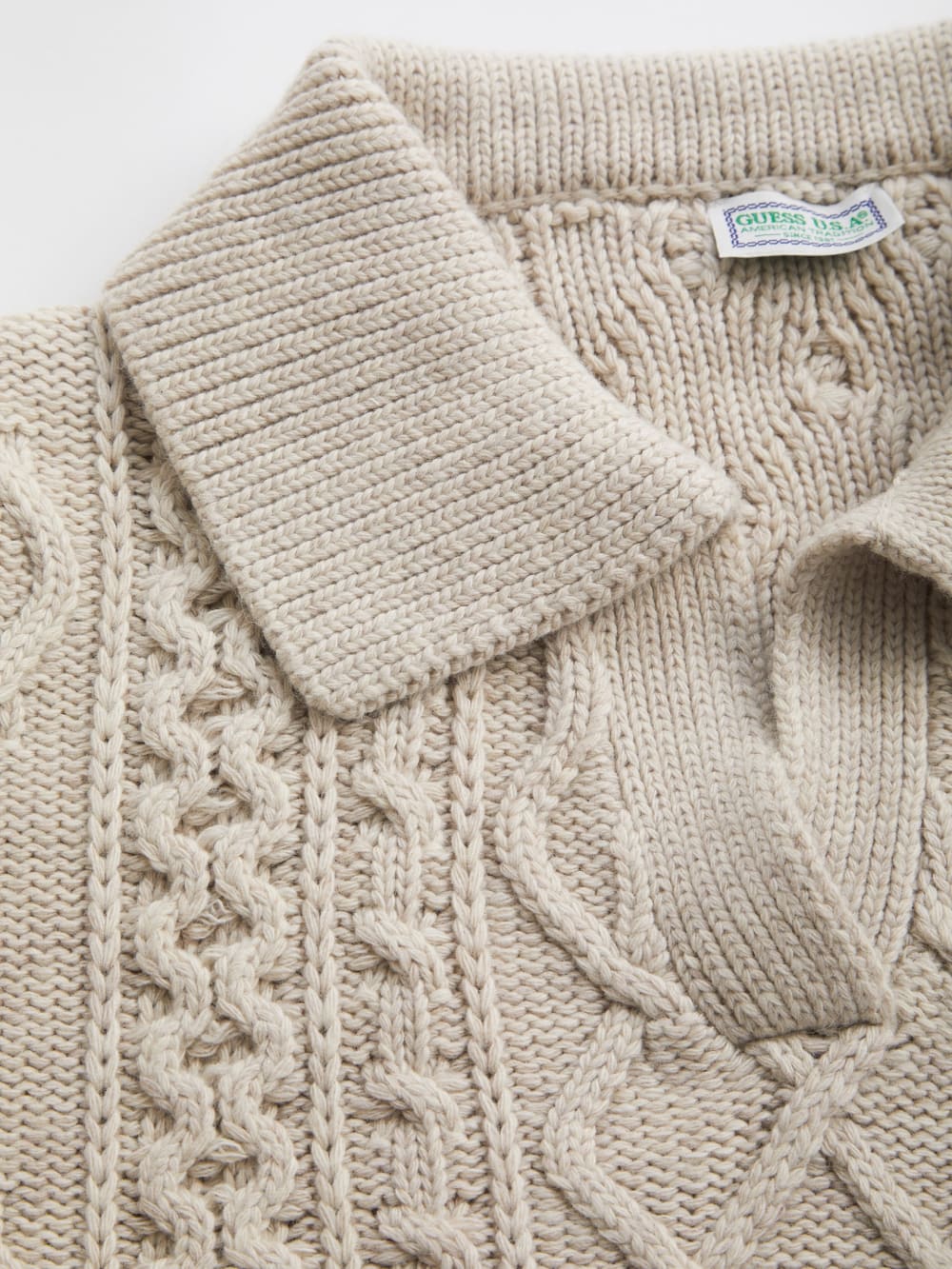 cable knit crewneck sweater - Guess