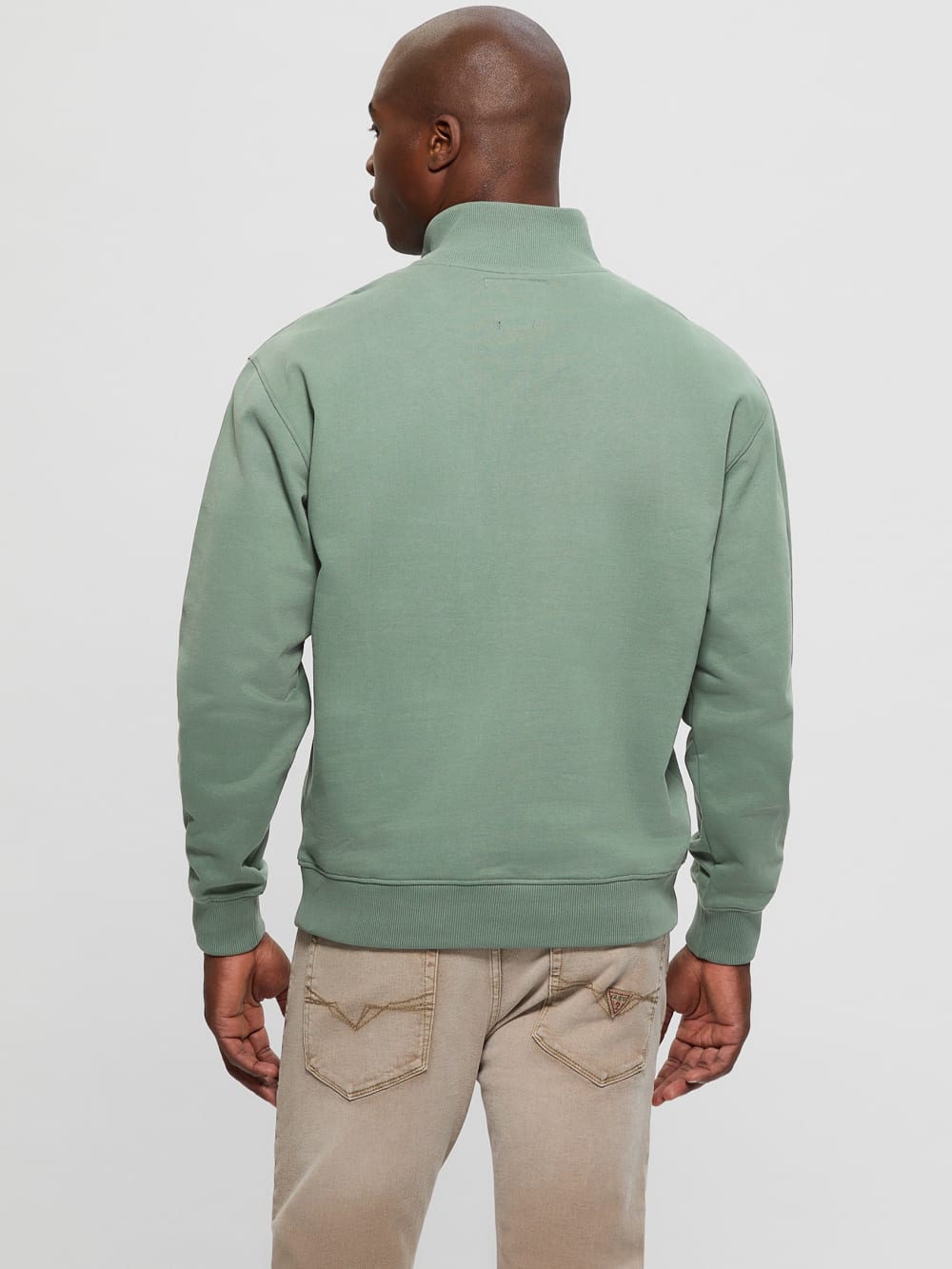 Eco Tyler Zip Mock Neck Sweater - Guess