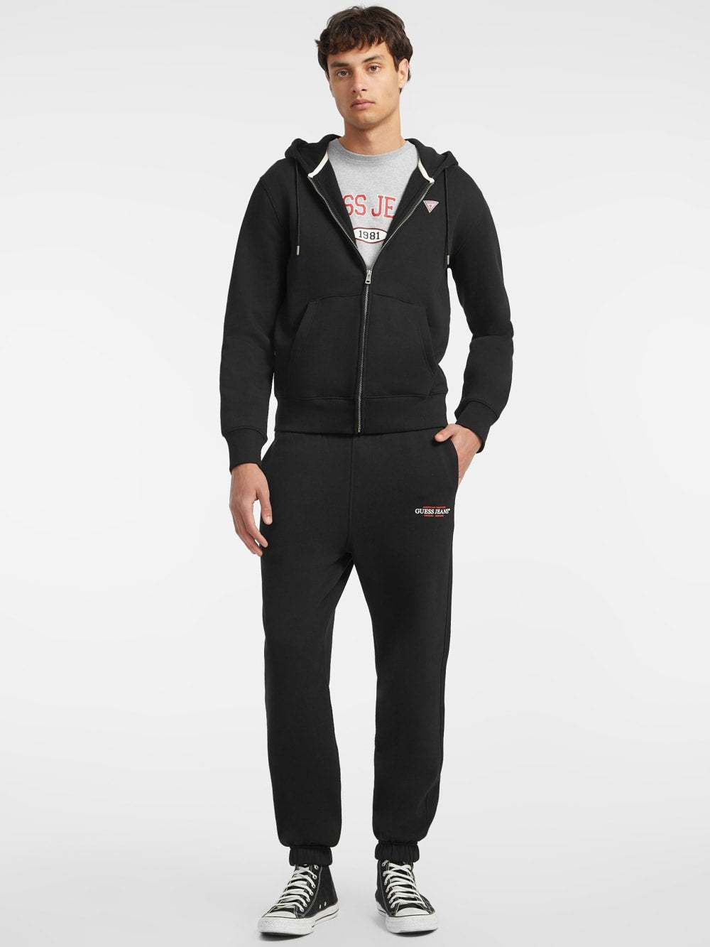 Slim Mini Patch Zip-Up Hoodie - Guess