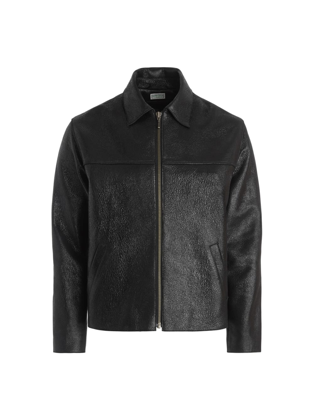 crackle leather zip jacket - Guess