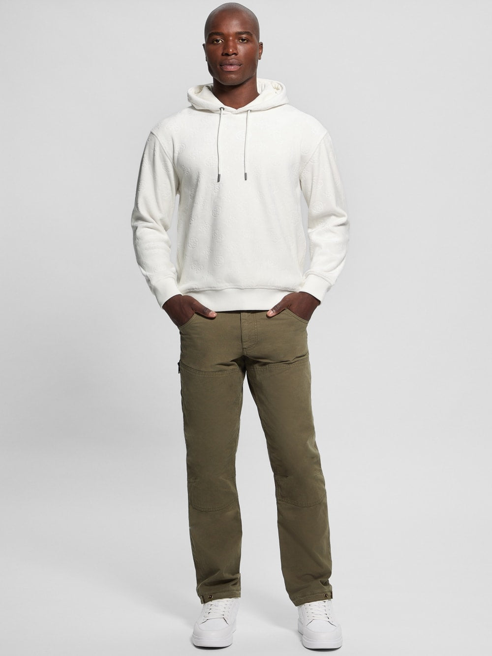 Embossed Velvet Hoodie - Guess