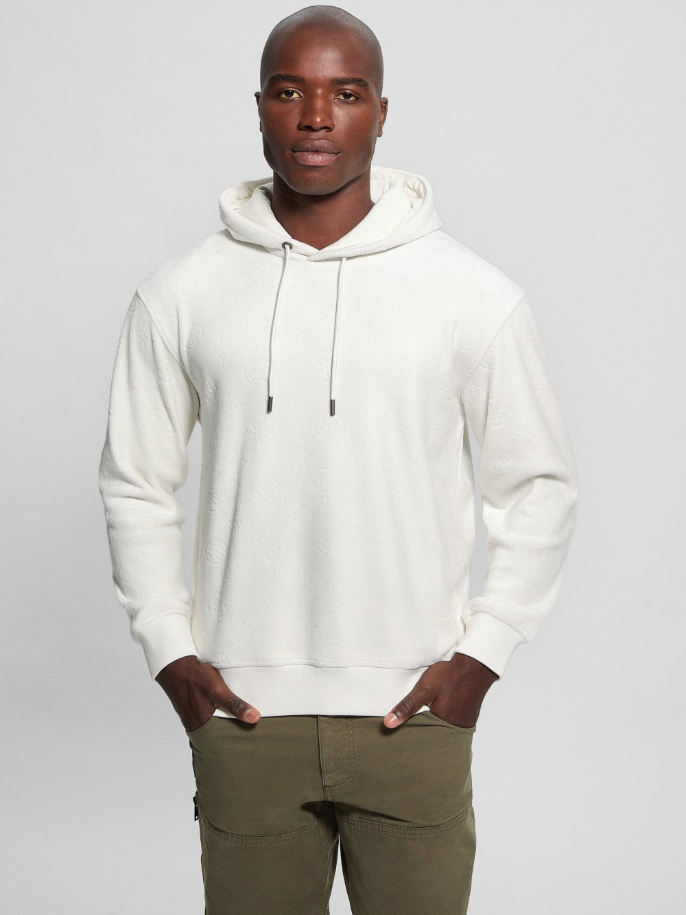 Embossed Velvet Hoodie - Guess