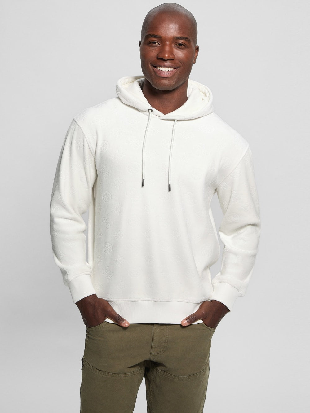 Embossed Velvet Hoodie - Guess