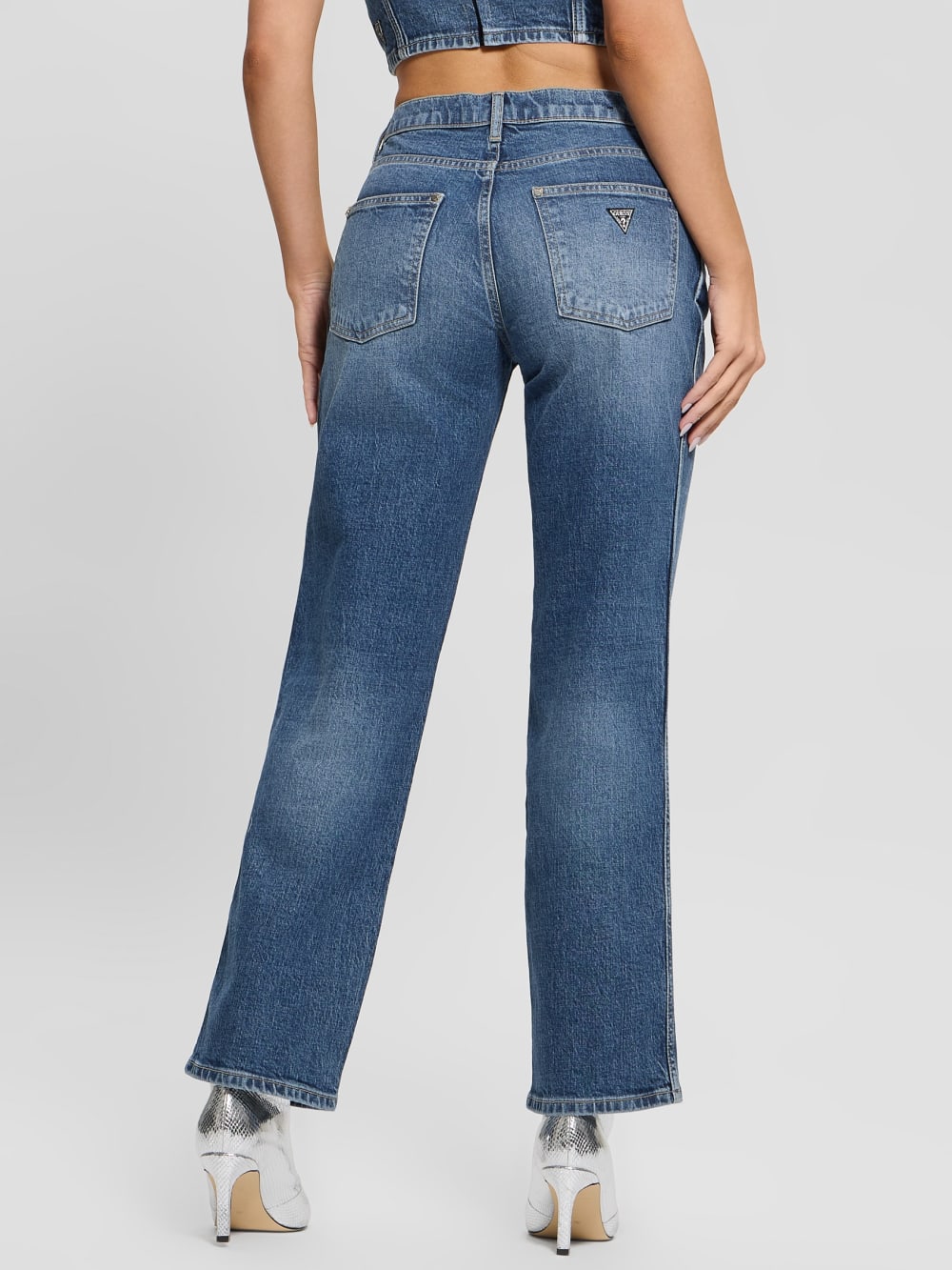 Daisy Rhinestone Pocket Jeans - Guess