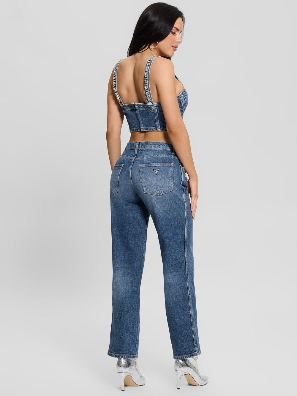 Daisy Rhinestone Pocket Jeans - Guess