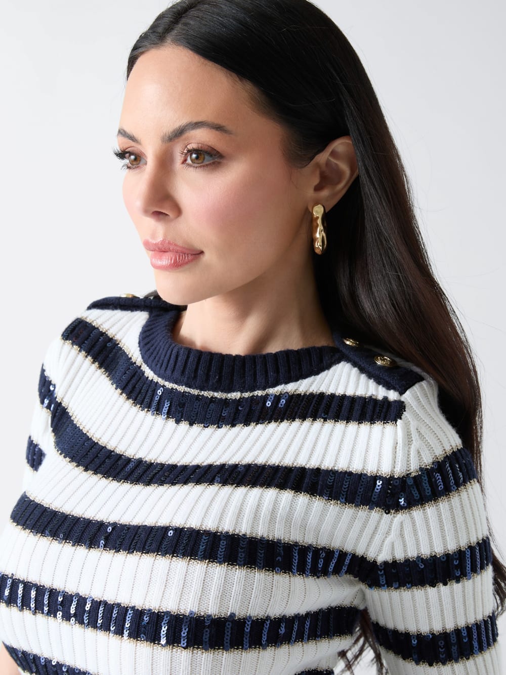 Marciano Striped Sequin Sweater Dress - Guess