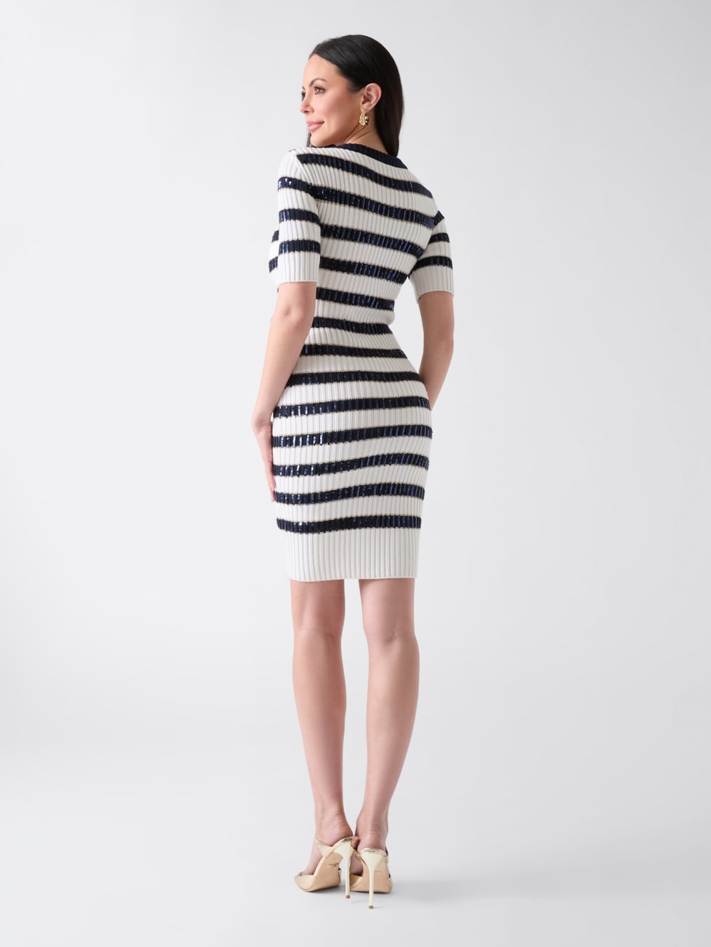 Marciano Striped Sequin Sweater Dress - Guess