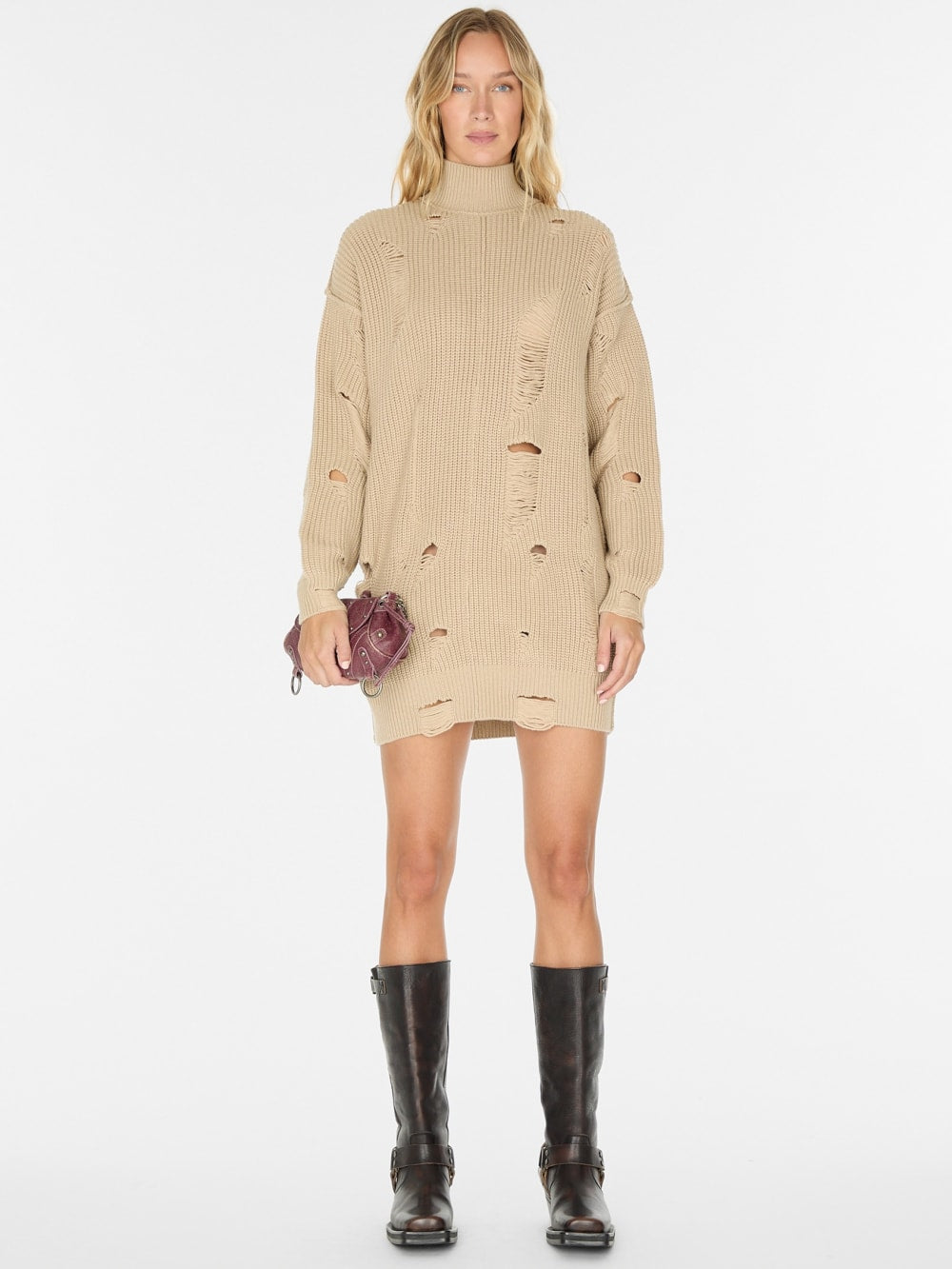 distressed sweater dress - Guess