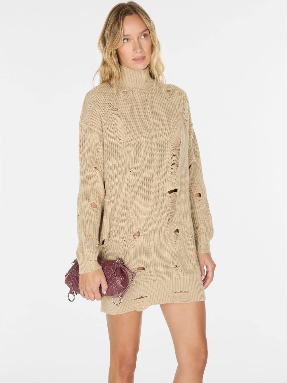 distressed sweater dress - Guess