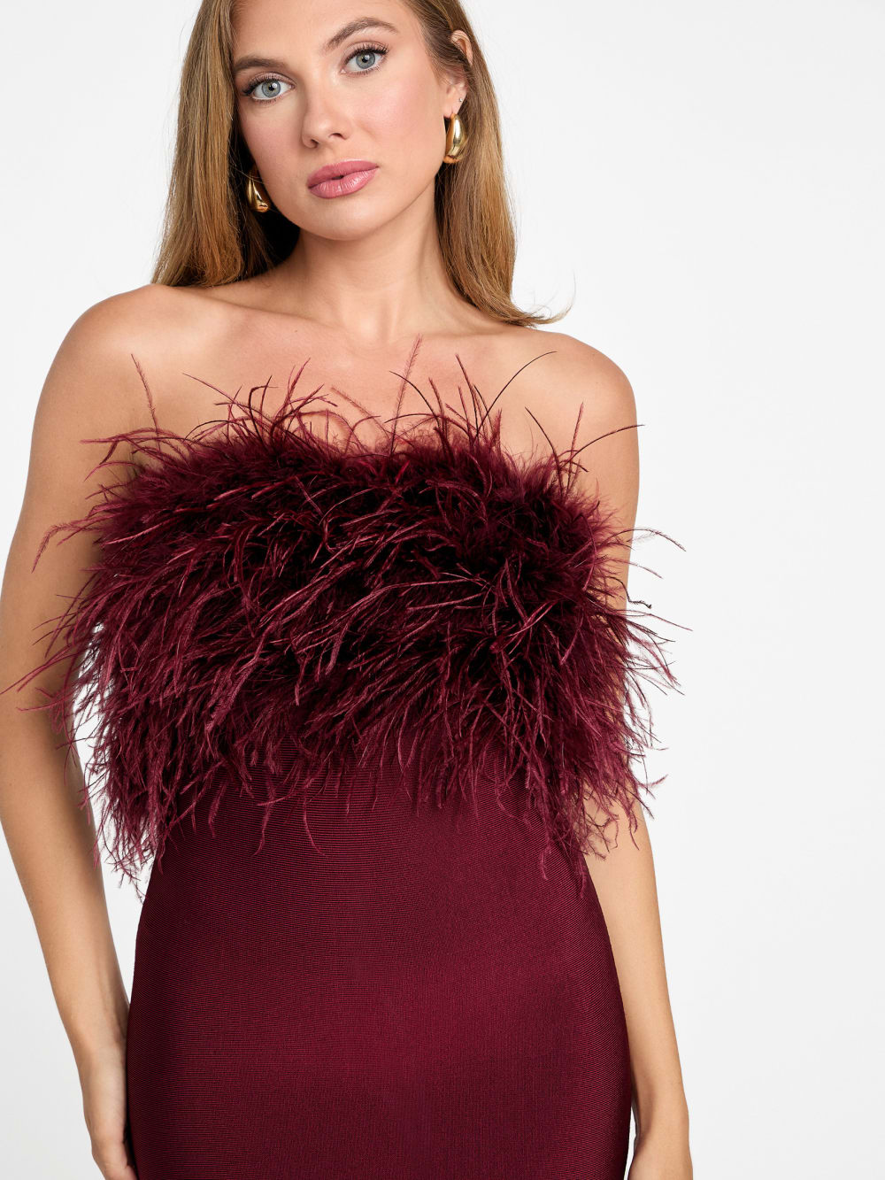 Evita Feather Bandage Dress - Guess