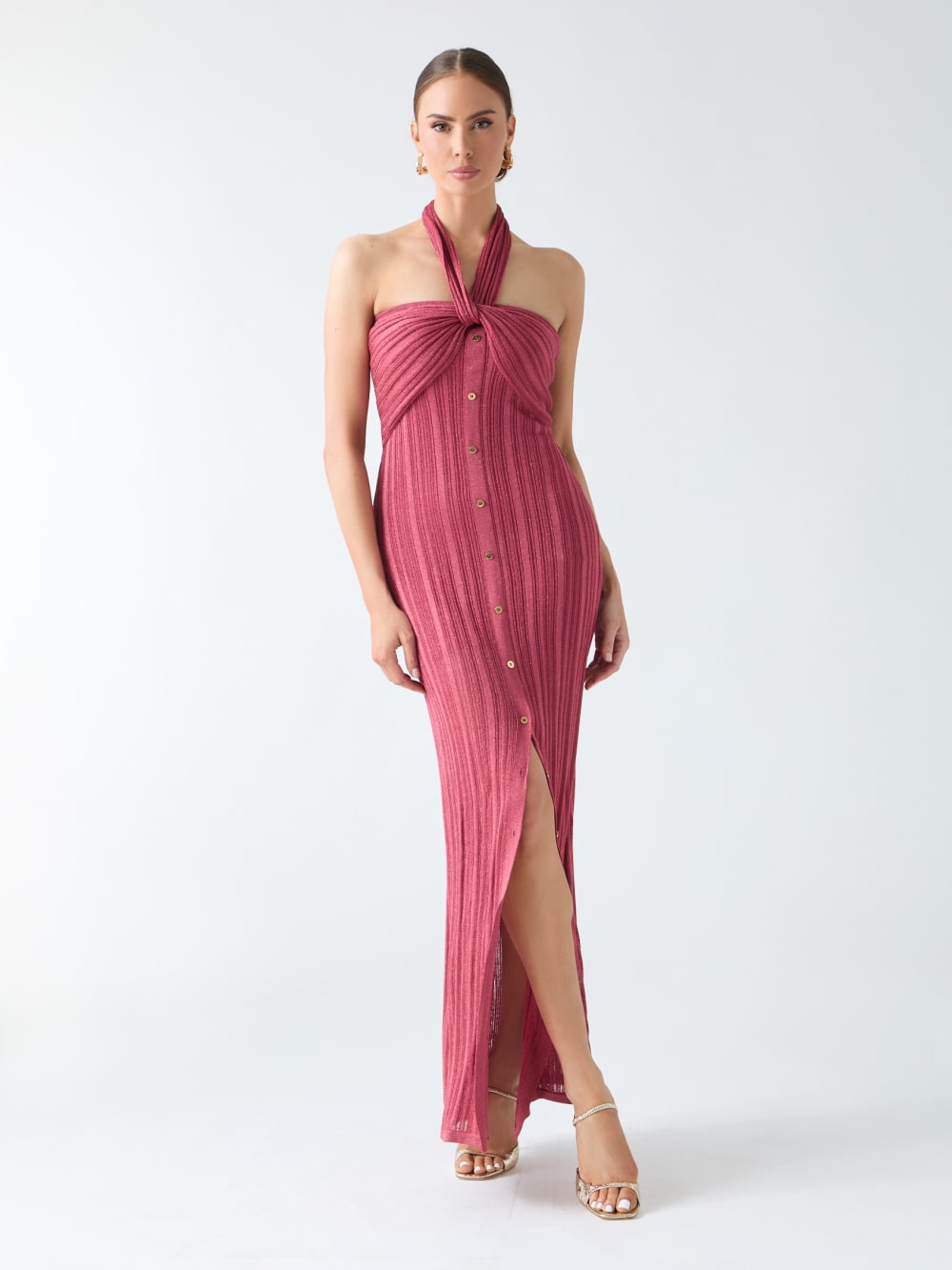 Gia Halter Lurex Dress - Guess