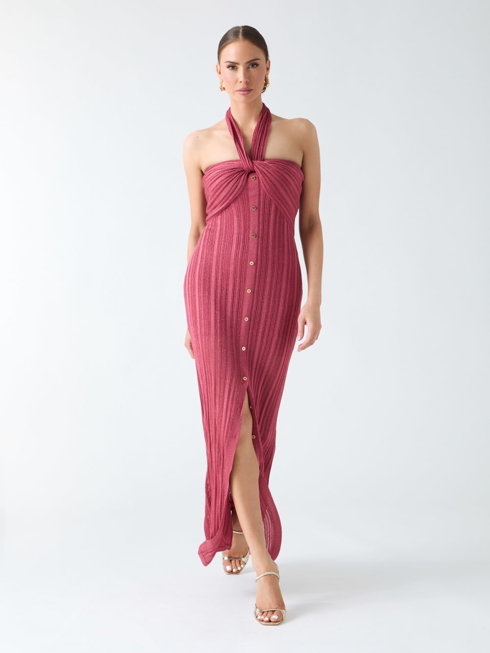 Gia Halter Lurex Dress - Guess