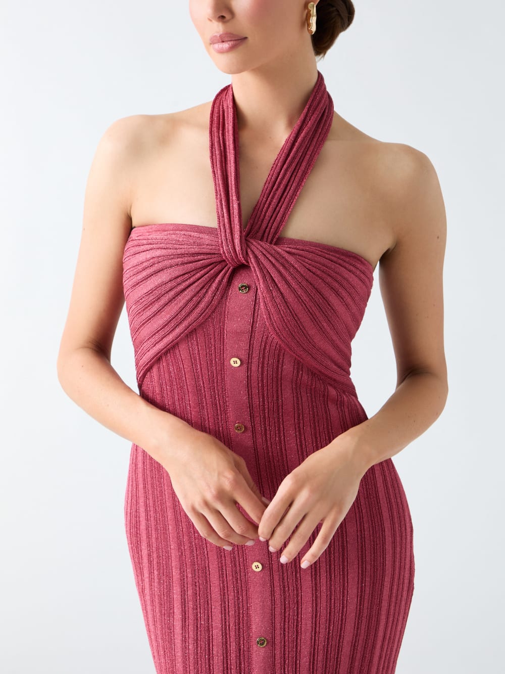 Gia Halter Lurex Dress - Guess
