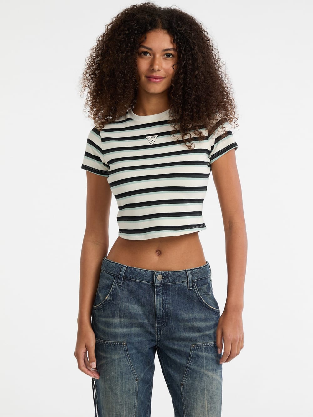 Eco GUESS Originals Core Striped Baby Tee - Guess