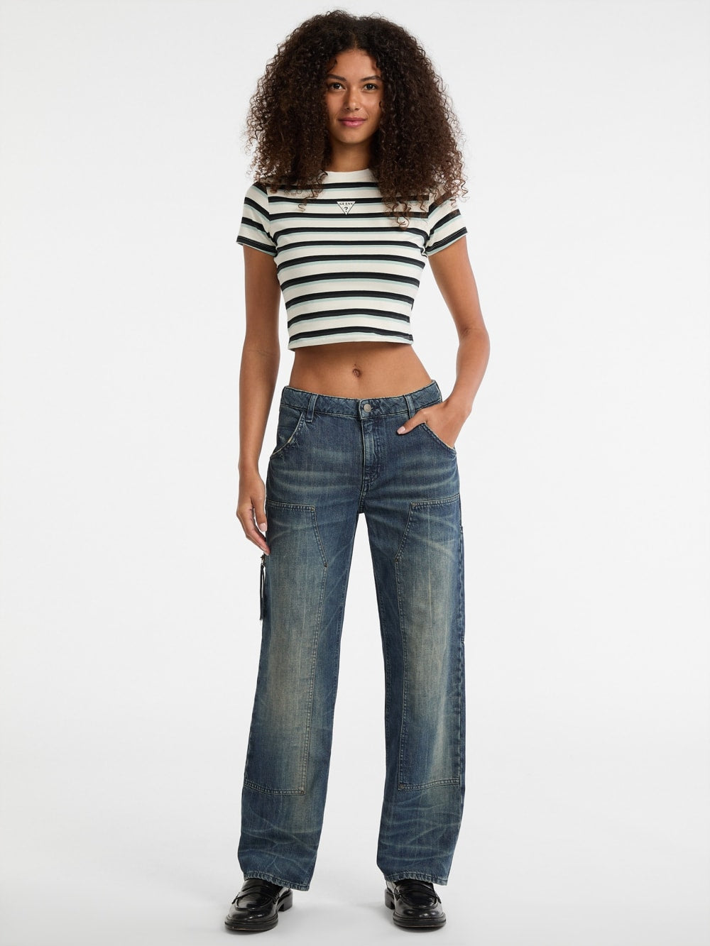 Eco GUESS Originals Core Striped Baby Tee - Guess