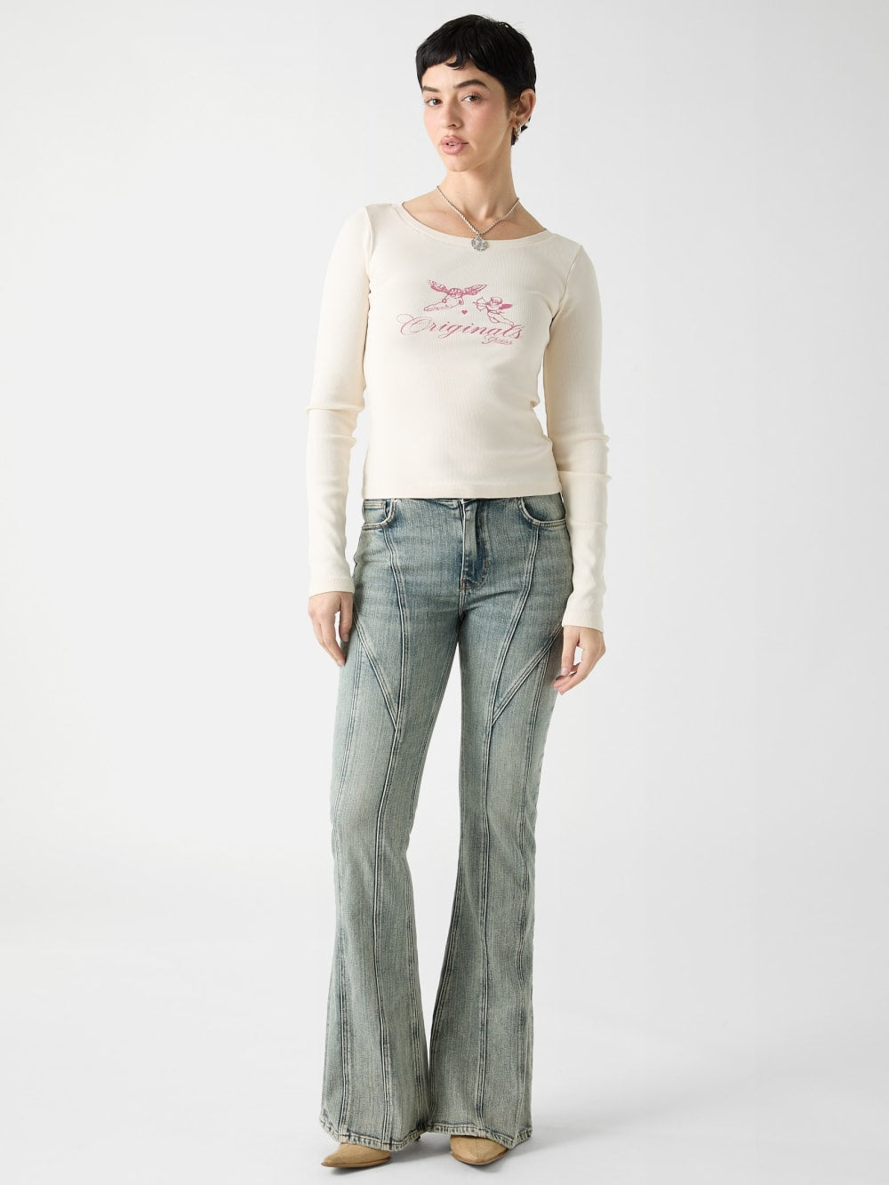GUESS Originals Eco Boatneck Top - Guess