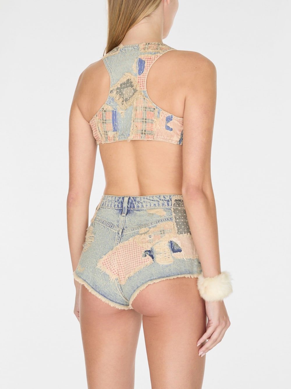 vintage denim patchwork top - Guess