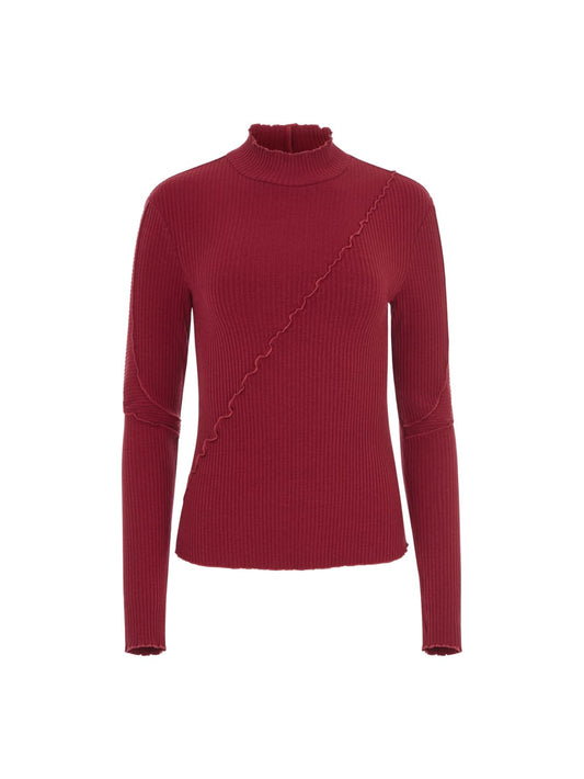 long-sleeve lettuce edge top - Guess
