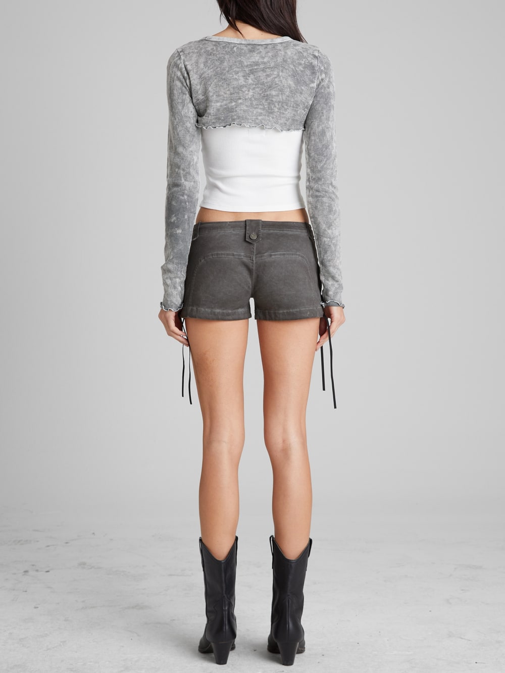 Aged Waffle Crop Top - Guess