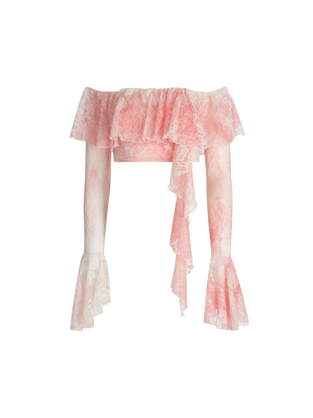 off-the-shoulder lace top - Guess