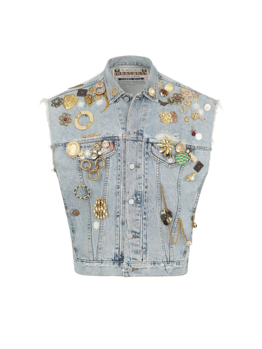 embellished denim vest - Guess