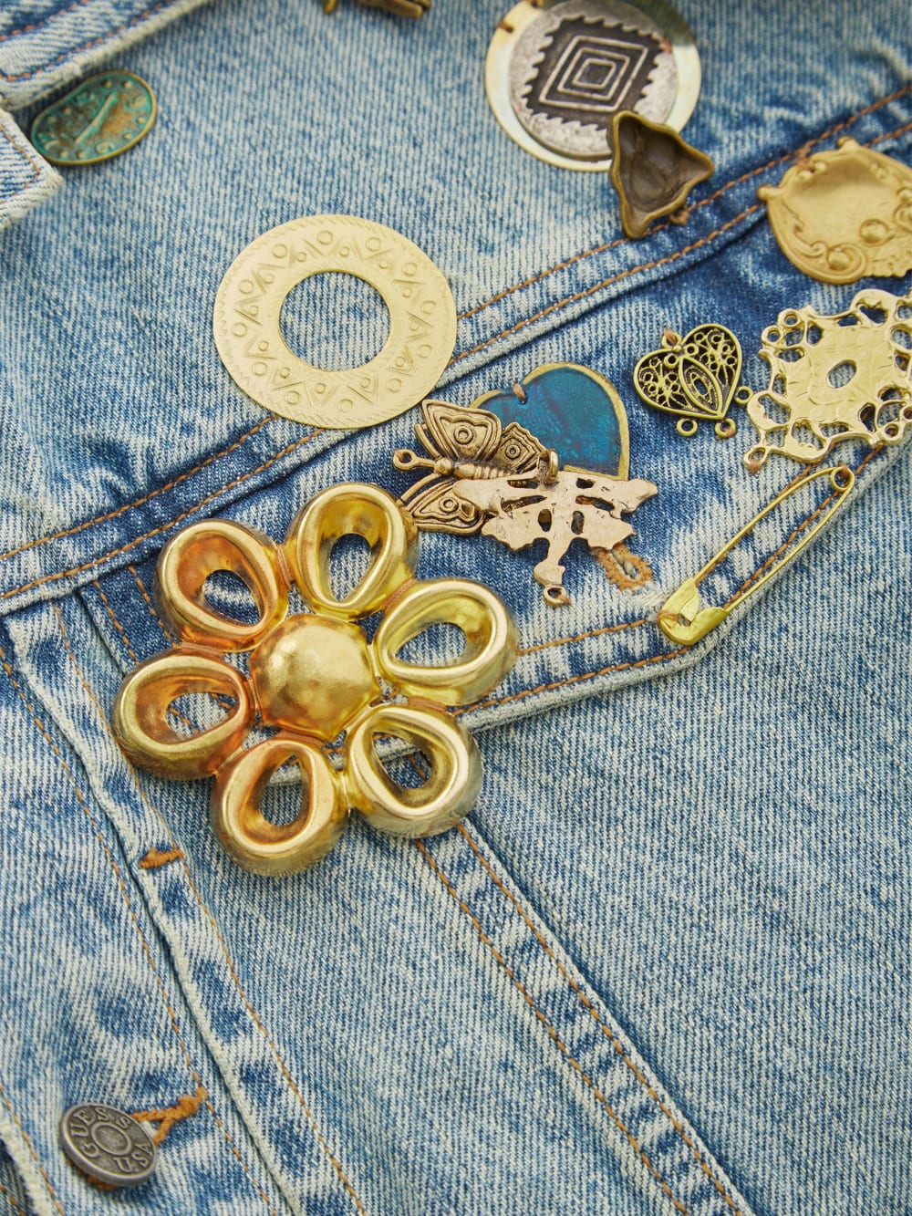 embellished denim vest - Guess
