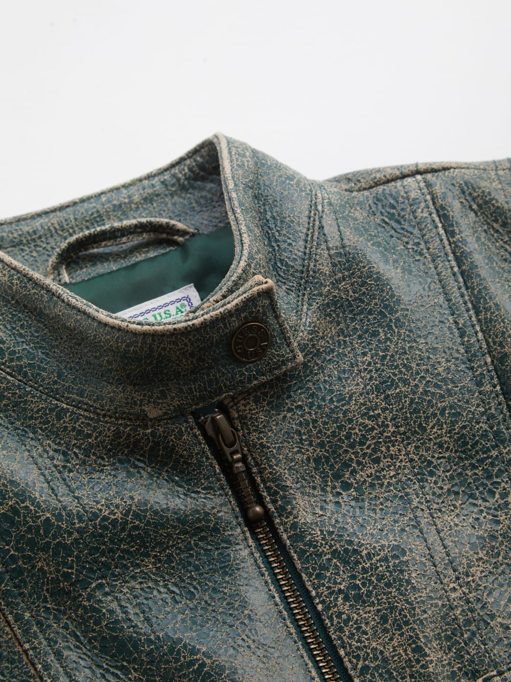 crackled leather top - Guess