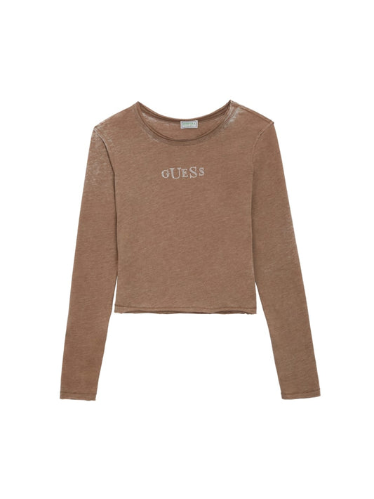 long-sleeve stretch tee - Guess