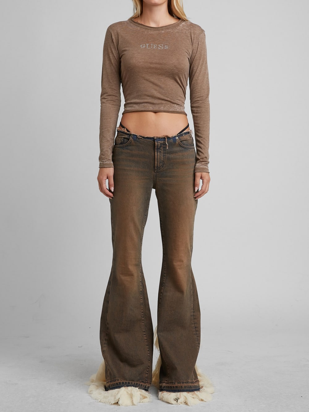 long-sleeve stretch tee - Guess