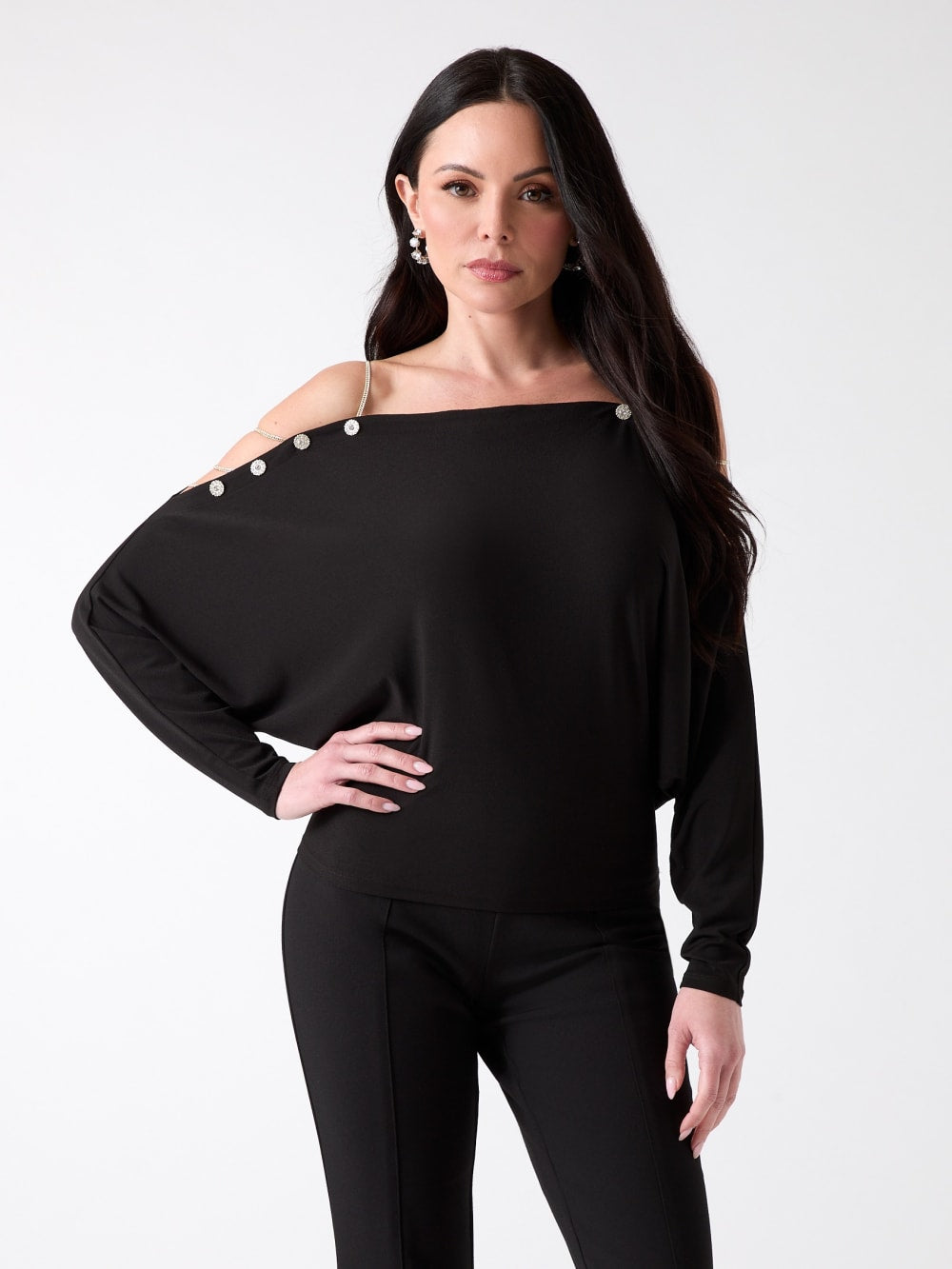 Eco Adri Off-the-Shoulder Crystal Top - Guess