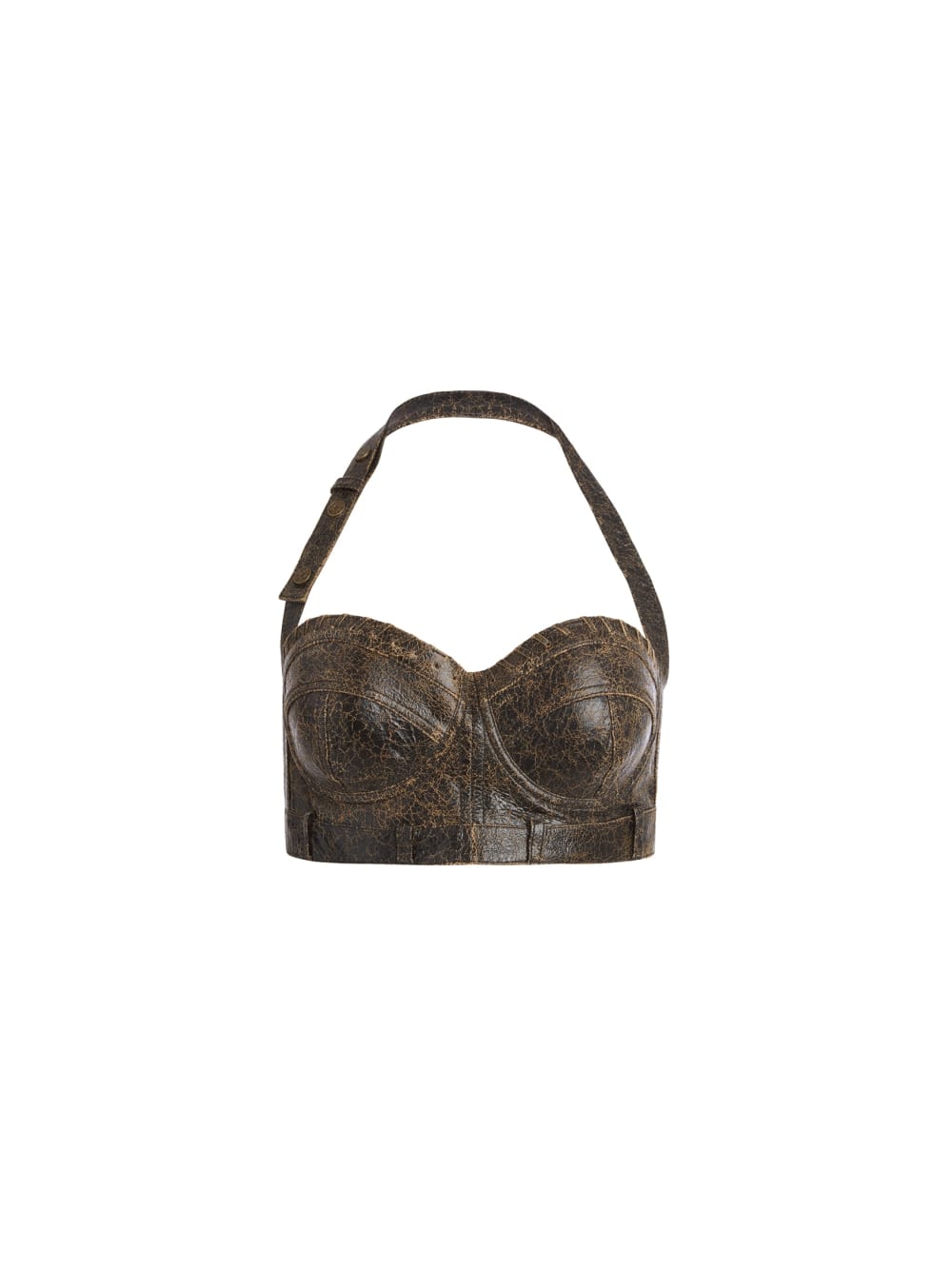 crackle leather bra - Guess